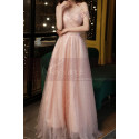 Gorgeous Peach Pink Bridesmaid Dress With Stylish Veil Top - Ref L2046 - 06