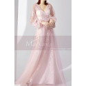 Light Pink Evening Dresses For Weddings Transparent Sleeves - Ref L2047 - 03