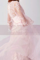 Light Pink Evening Dresses For Weddings Transparent Sleeves - Ref L2047 - 04