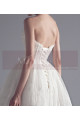 Robe Bustier Mariage Blanche Princesse En Dentelle Et Strass - Ref M1315 - 02