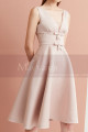 Robe Cocktail Satin Courte Rose Princesse Elégante Et Classe - Ref C2031 - 02