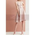 Elegant Princess Pink Satin Cocktail Dress Double Bow Belt - Ref C2031 - 04