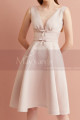 Elegant Princess Pink Satin Cocktail Dress Double Bow Belt - Ref C2031 - 05