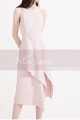 Satin Sexy Party Dresses Pink With Fashion Slit Skirt Style - Ref C2032 - 02
