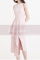 Satin Sexy Party Dresses Pink With Fashion Slit Skirt Style - Ref C2032 - 03