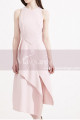 Satin Sexy Party Dresses Pink With Fashion Slit Skirt Style - Ref C2032 - 04