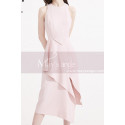 Satin Sexy Party Dresses Pink With Fashion Slit Skirt Style - Ref C2032 - 05