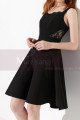 Cute Lace Cutout Top Little Black Dress With Flarred Skirt - Ref C2037 - 02