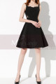 Cute Lace Cutout Top Little Black Dress With Flarred Skirt - Ref C2037 - 03