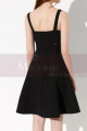 Cute Lace Cutout Top Little Black Dress With Flarred Skirt - Ref C2037 - 04