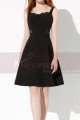 Cute Lace Cutout Top Little Black Dress With Flarred Skirt - Ref C2037 - 05
