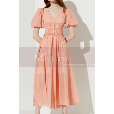 Puffy Sleeves Cute Spring Outfits With Elastic Waist Skirt