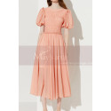 Puffy Sleeves Cute Spring Outfits With Elastic Waist Skirt - Ref C2042 - 03