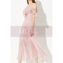 Long Womens Casual Summer Dress Pink Straps And Ruffles Top - Ref C2043 - 05