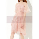 Bi-Material Trendy Pink Beautiful Cocktail Dress For Wedding - Ref C2045 - 04