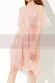 Bi-Material Trendy Pink Beautiful Cocktail Dress For Wedding - Ref C2045 - 04