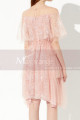 Bi-Material Trendy Pink Beautiful Cocktail Dress For Wedding - Ref C2045 - 05
