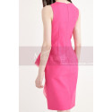 Classy Fuchsia Pink Affordable Short Sheath Dress With Ruffle - Ref C2047 - 05