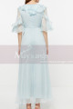 Chiffon Light Blue Long Bohemian Attire For Women With Sleeve - Ref L2051 - 02