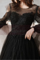 Cutout Long Sleeves Black Vintage Prom Dresses Puffy Skirt - Ref L2042 - 02