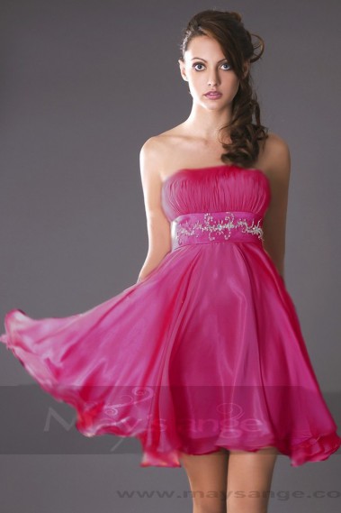 Pink Fuchsia Short Homecoming Dress - C179 #1