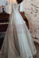 Embroidered Top Pearl Gray Wedding Guest Dresses With Sleeves - Ref L2040 - 04