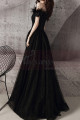 Stylish Black Strapless Evening Dress Frilly And Sequin Top - Ref L2039 - 03