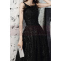 Fashion Black Ball Gown Prom Dress Long With Frilly Neckline - Ref L2037 - 03