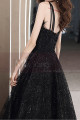 Fashion Black Ball Gown Prom Dress Long With Frilly Neckline - Ref L2037 - 04