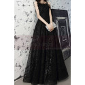 Fashion Black Ball Gown Prom Dress Long With Frilly Neckline - Ref L2037 - 05
