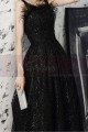 Fashion Black Ball Gown Prom Dress Long With Frilly Neckline - Ref L2037 - 06