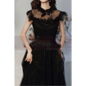 Squared Neckline Brown Formal Evening Gowns In Vintage Style - Ref L2034 - 06