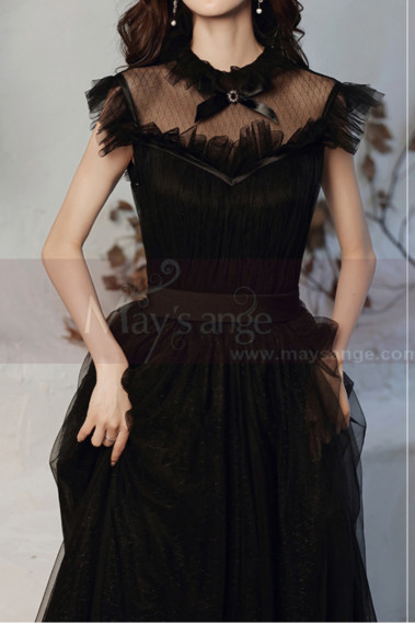 Squared Neckline Brown Formal Evening Gowns In Vintage Style - L2034 #1