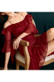 Crossed Back Chiffon Little Party Dress And Ruffle Sleeves - Ref C2026 - 05