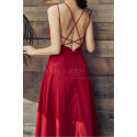 Red Chiffon Holiday Dresses Thin Straps And Fluttering Skirt - Ref L2053 - 03