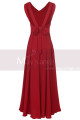 Long Red Chiffon Casual Beach Dress Wiht Cute Bow Backless - Ref C2024 - 04