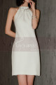 Simple Halter Short Strapless Dresses For Weddings Off White - Ref M1300 - 02