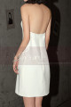 Simple Halter Short Strapless Dresses For Weddings Off White - Ref M1300 - 03