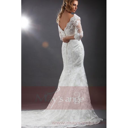 Long train Online wedding dress Kate with Embroideries