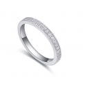 Bague pour femme argent 925 avec des petits cristaux blancs - Ref 22280 - 03