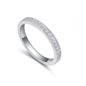 Best simple platinum rings for women Silver with rhinestone - Ref 22280 - 03
