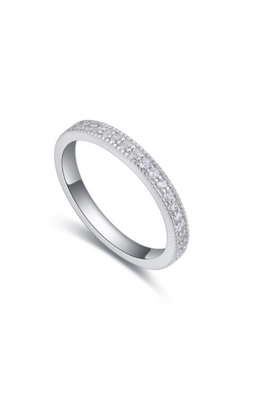 Bague pour femme argent 925 avec des petits cristaux blancs - 22280 #1