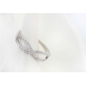 Classic crystal natural zircon stone women's infinity ring - Ref 22283 - 02