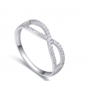 Classic crystal natural zircon stone women's infinity ring - Ref 22283 - 03