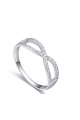 Classic crystal natural zircon stone women's infinity ring - Ref 22283 - 03