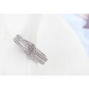 Jolie bague strass et perles pour femme en argent sterling - Ref 22284 - 02