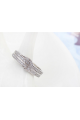 Jolie bague strass et perles pour femme en argent sterling - Ref 22284 - 02