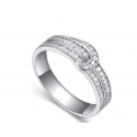 Jolie bague strass et perles pour femme en argent sterling - Ref 22284 - 03