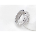 Best online thick silver ring womens cobblestone rhinestone - Ref 22286 - 02