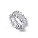 Best online thick silver ring womens cobblestone rhinestone - Ref 22286 - 03